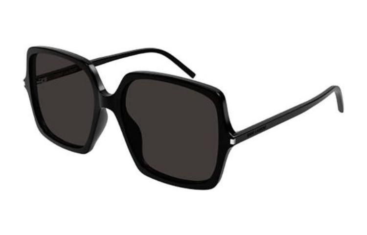 Saint Laurent Unisex Black Sunglasses with Side Logo and Irregular Frame Design SL591001 圖 2