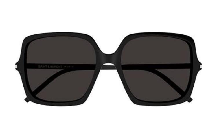 Saint Laurent Unisex Black Sunglasses with Side Logo and Irregular Frame Design SL591001 圖 3