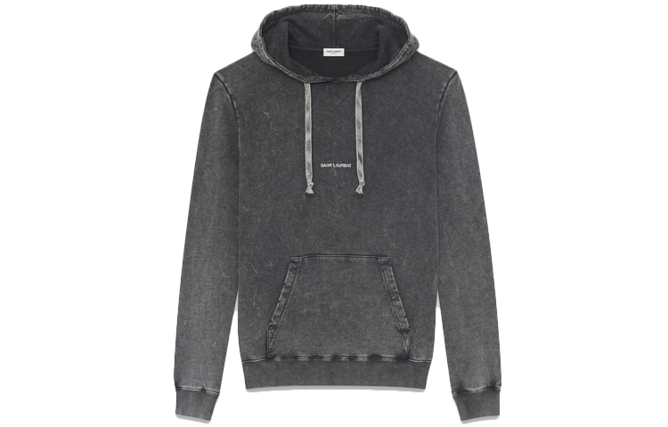 Saint Laurent Unisex Gray Vintage Logo Print Hoodie 500648YB2MF1059 圖 2