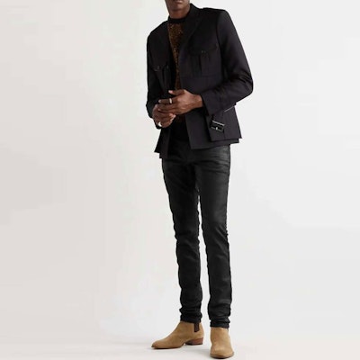 SAINT LAURENT Unisex Vintage Mid-Rise Skinny Zipper Jeans 527389Y824K1076 Details for SAINT LAURENT Unisex Vintage Mid-Rise Skinny Zipper Jeans 527389Y824K1076