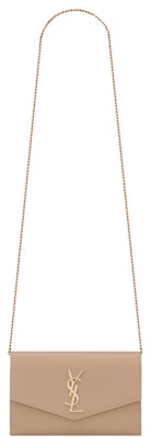 Saint Laurent Uptown Chain Wallet Grain De Poudre Dark Beige Buy Saint Laurent Uptown Chain Wallet Grain De Poudre Dark Beige