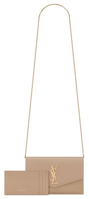 Saint Laurent Uptown Chain Wallet Grain De Poudre Dark Beige Order Saint Laurent Uptown Chain Wallet Grain De Poudre Dark Beige