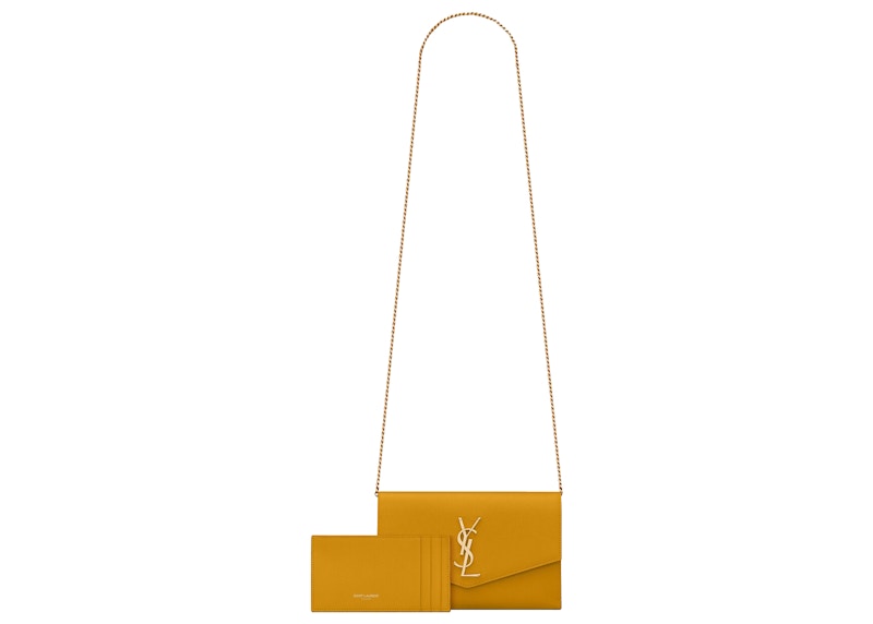 Order Cartera Saint Laurent Uptown Cadena Mimosa Amarillo Grano de Poudre
