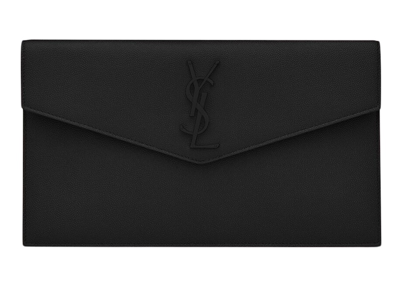 Saint Laurent Uptown Pouch De Poudre Embossed Black
