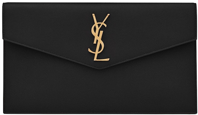 Saint Laurent Uptown Pouch Grain de Poudre Black Buy Saint Laurent Uptown Pouch Grain de Poudre Black