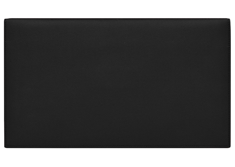 Order Saint Laurent Uptown Pouch Negro con Grabado en Grain de Poudre