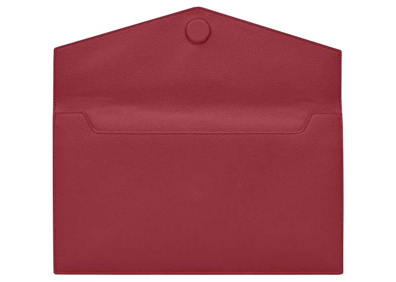 Saint Laurent Uptown Pouch Grain de Poudre Embossed Rouge Opyum 圖 3