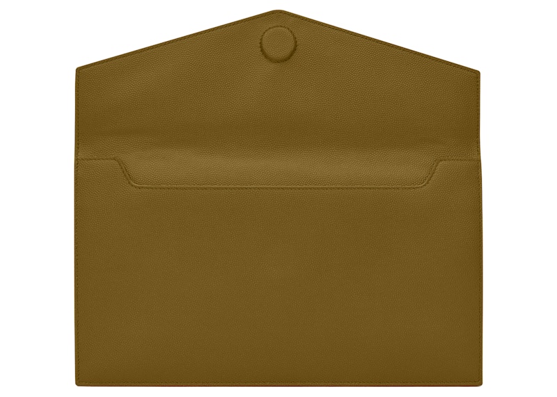 Lookbook 생 로랑 업타운 파우치 올리브그린 (엠보스)
