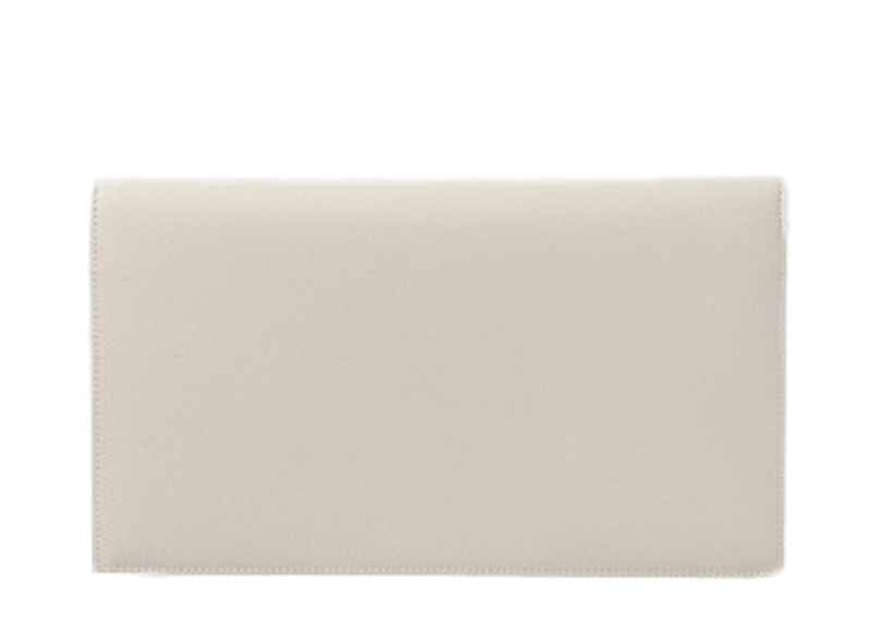 Order Saint Laurent Uptown Pouch de Cuero Blanco Grain de Poudre