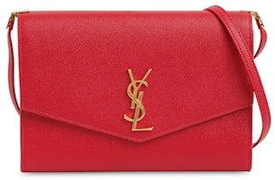 Saint Laurent Uptown Strap Bag Grain de Poudre Embossed Leather Mini Eros Red Saint Laurent Uptown Strap Bag Grain de Poudre Embossed Leather Mini Eros Red