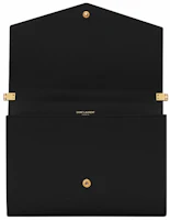 Lookbook Saint Laurent Uptown Strap Bag Grain de Poudre Embossed Leather Mini Black