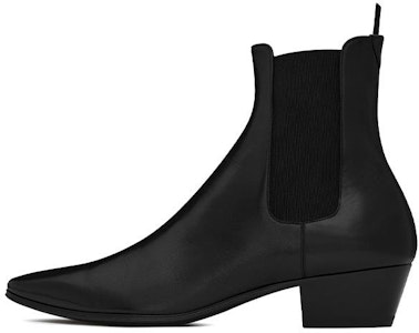 圣罗兰瓦西里光滑皮革切尔西靴黑色 66762325N001000 Buy 圣罗兰瓦西里光滑皮革切尔西靴黑色 66762325N001000