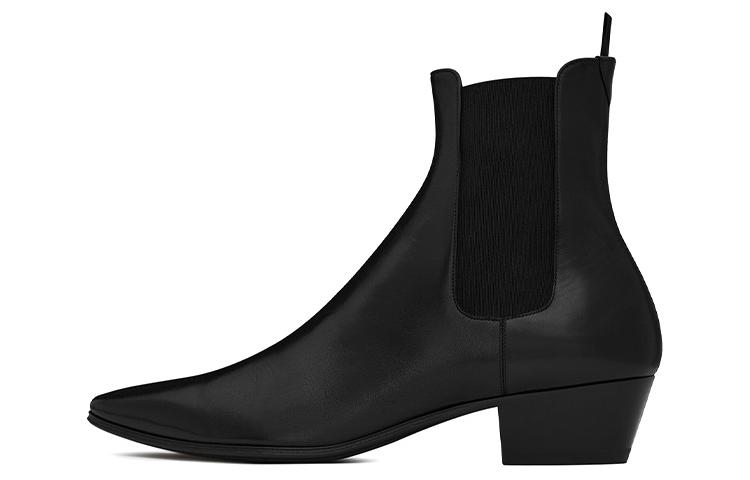 Saint Laurent Vassili 'Smooth Leather Chelsea Boots Black' 66762325N001000