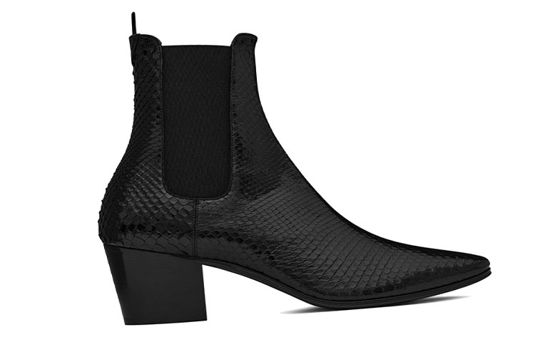 Order 聖羅蘭 Vassili 圓頭套穿 短筒 切爾西靴 6cm 男款 黑色