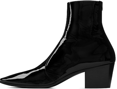サンローラン ヴァシリ ジップブーツ (黒パテント) 66762007R001000 Buy サンローラン ヴァシリ ジップブーツ (黒パテント) 66762007R001000