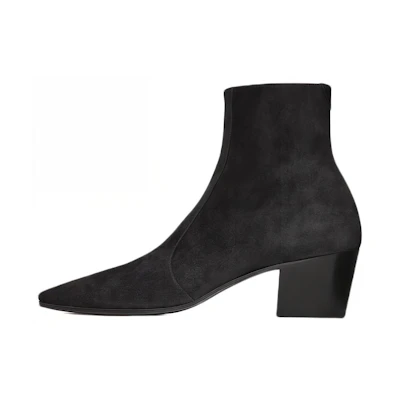 Saint Laurent Vassili Zip Boots 'Black Suede'