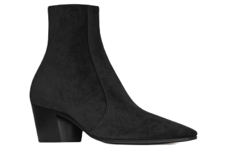Lookbook Botas Saint Laurent Vassili con Cierre 'Negro Ante' 66762027D001000