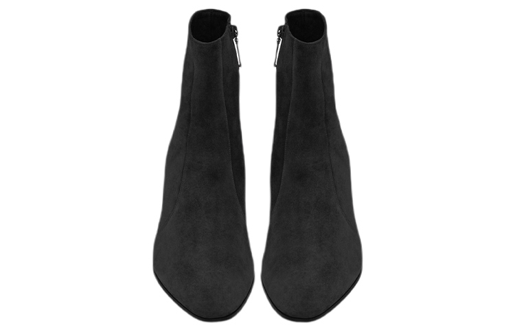 Shop Botas Saint Laurent Vassili con Cierre 'Negro Ante' 66762027D001000