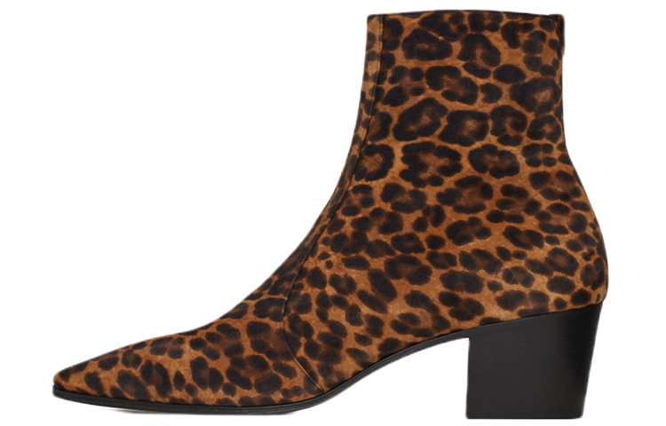 Saint Laurent Vassili Zip Boots 'Leopard Print Brown' 6676201FL002198