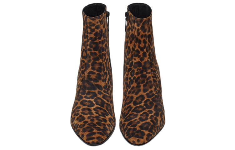 Shop サンローラン ヴァシリ ジップブーツ "レオパード" 6676201FL002198