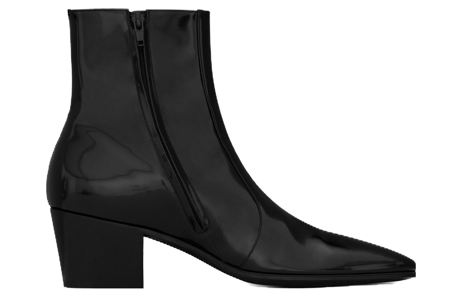 Order 圣罗兰 Vassili 拉链短靴 '黑色' 732111AAAPI1000