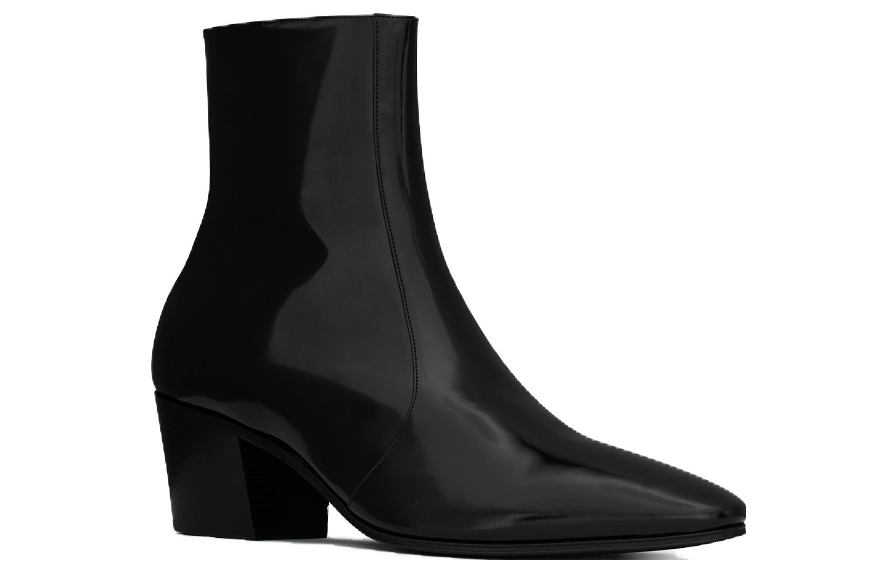 Lookbook 圣罗兰 Vassili 拉链短靴 '黑色' 732111AAAPI1000