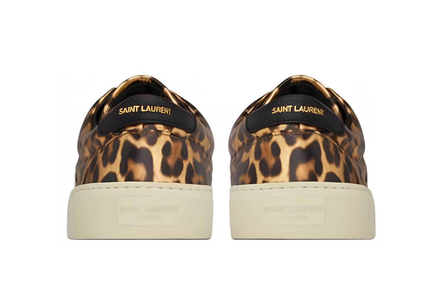 Shop サンローラン ヴェニス レオパード ロー 689072-AAAJY-8098