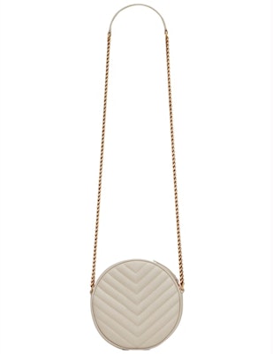 Saint Laurent Vinyle Round Camera Bag Chevron Quilted Grain de Poudre Blanc Vintage Order Saint Laurent Vinyle Round Camera Bag Chevron Quilted Grain de Poudre Blanc Vintage