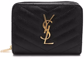 Saint Laurent Wallet Small Monogram Black Saint Laurent Wallet Small Monogram Black