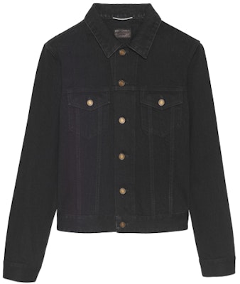 SAINT LAURENT Washed Denim Zip-Up Jacket Black 597085YF8991220 Buy SAINT LAURENT Washed Denim Zip-Up Jacket Black 597085YF8991220