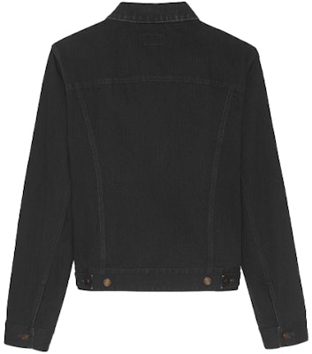 SAINT LAURENT Washed Denim Zip-Up Jacket Black 597085YF8991220 Lookbook SAINT LAURENT Washed Denim Zip-Up Jacket Black 597085YF8991220