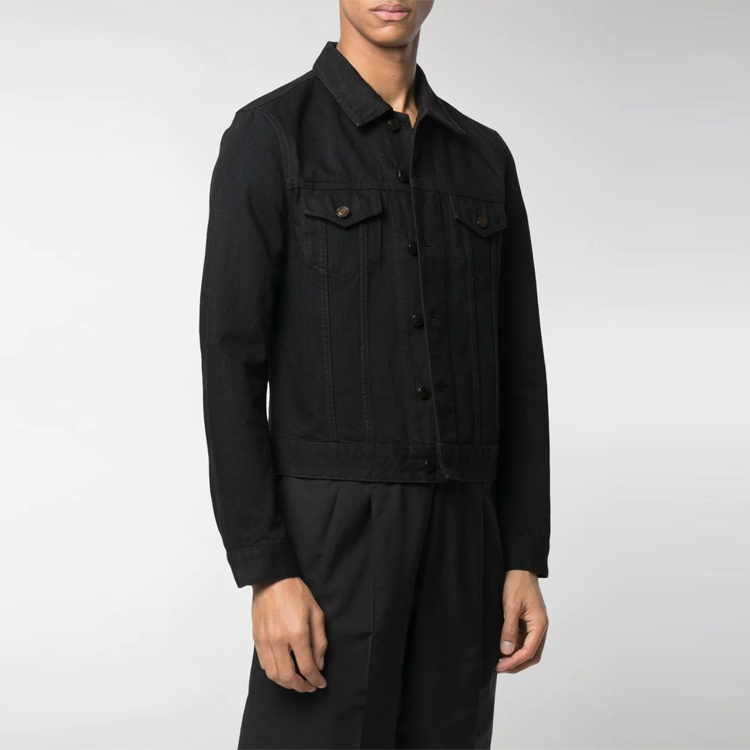 Purchase SAINT LAURENT Washed Denim Zip-Up Jacket Black 597085YF8991220