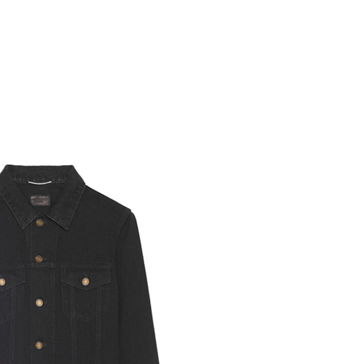 Sizing SAINT LAURENT Washed Denim Zip-Up Jacket Black 597085YF8991220