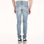 Purchase Saint Laurent Washed Distressed Slim Fit Blue Denim Jeans 527389YJ5074568