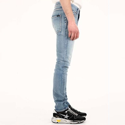 Saint Laurent Washed Distressed Slim Fit Blue Denim Jeans 527389YJ5074568 Sizing Saint Laurent Washed Distressed Slim Fit Blue Denim Jeans 527389YJ5074568