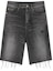 Buy SAINT LAURENT Washed Fringe Buttoned Denim Shorts Mens Black 551367YC8571160