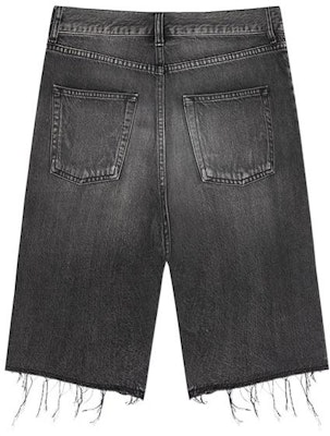 SAINT LAURENT Washed Fringe Buttoned Denim Shorts Mens Black 551367YC8571160 Lookbook SAINT LAURENT Washed Fringe Buttoned Denim Shorts Mens Black 551367YC8571160