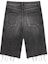 Lookbook SAINT LAURENT Washed Fringe Buttoned Denim Shorts Mens Black 551367YC8571160