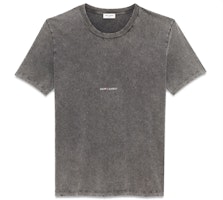 Saint Laurent Washed Vintage Logo Unisex T-Shirt in Grey 498281YB2LO1059 Saint Laurent Washed Vintage Logo Unisex T-Shirt in Grey 498281YB2LO1059