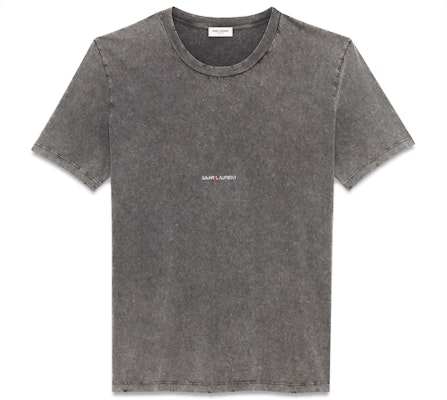 圣罗兰复古水洗灰色男女同款LogoT恤 498281YB2LO1059 Order 圣罗兰复古水洗灰色男女同款LogoT恤 498281YB2LO1059