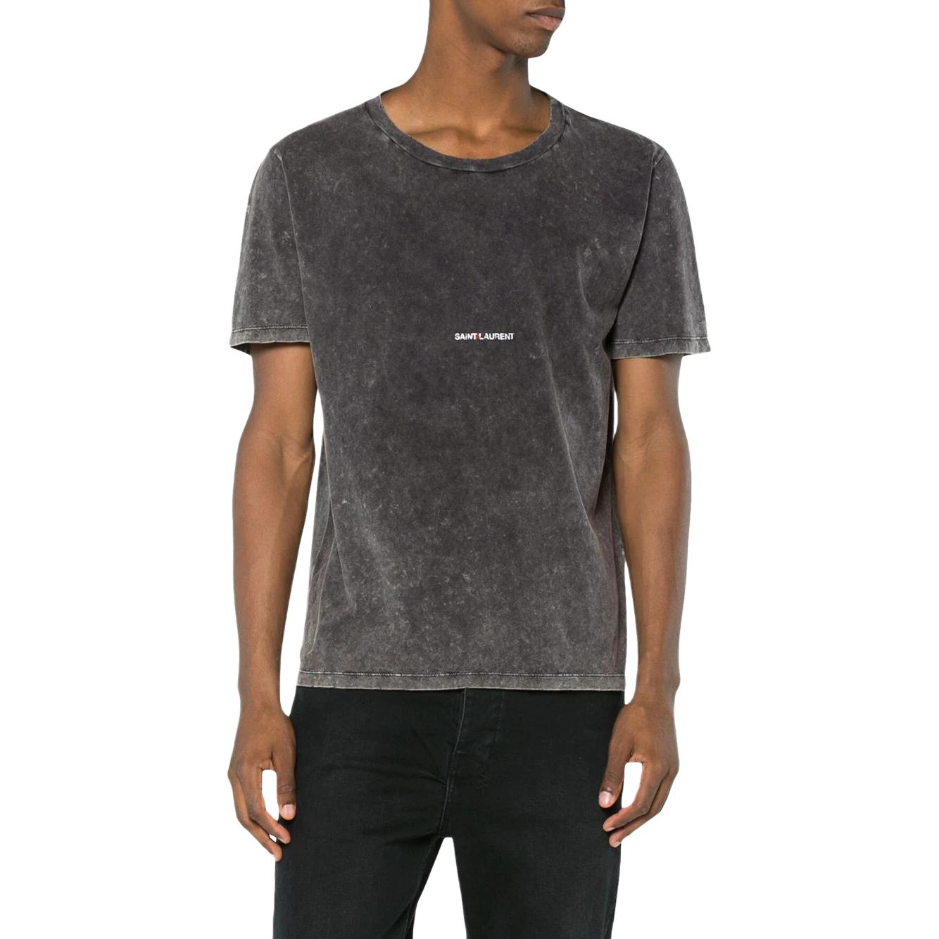 Purchase 圣罗兰复古水洗灰色男女同款LogoT恤 498281YB2LO1059