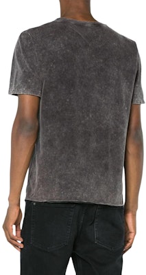 圣罗兰复古水洗灰色男女同款LogoT恤 498281YB2LO1059 Details for 圣罗兰复古水洗灰色男女同款LogoT恤 498281YB2LO1059