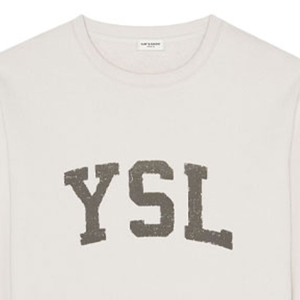 Sizing 圣罗兰白色印花标志圆领卫衣 666979Y36IP9766