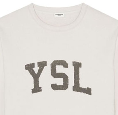 圣罗兰白色印花标志圆领卫衣 666979Y36IP9766 Sizing 圣罗兰白色印花标志圆领卫衣 666979Y36IP9766