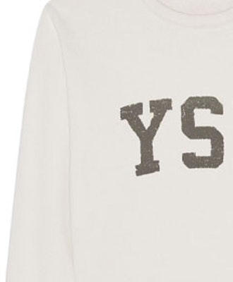 圣罗兰白色印花标志圆领卫衣 666979Y36IP9766 Cheap 圣罗兰白色印花标志圆领卫衣 666979Y36IP9766