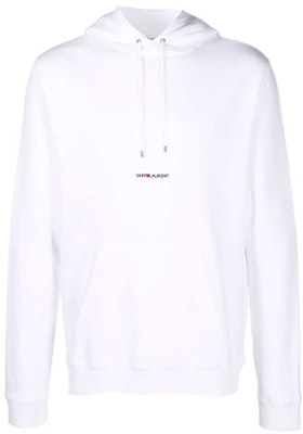 SAINT LAURENT White Logo Print Drawstring Hoodie. 677259YB2PG9000 Order SAINT LAURENT White Logo Print Drawstring Hoodie. 677259YB2PG9000
