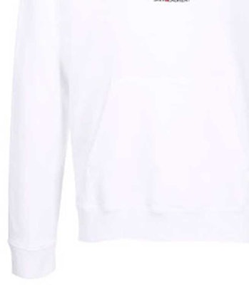 SAINT LAURENT White Logo Print Drawstring Hoodie. 677259YB2PG9000 Sizing SAINT LAURENT White Logo Print Drawstring Hoodie. 677259YB2PG9000