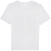 Saint Laurent White Logo Print Unisex Couples Tee 464572YB2DQ9000 Saint Laurent White Logo Print Unisex Couples Tee 464572YB2DQ9000
