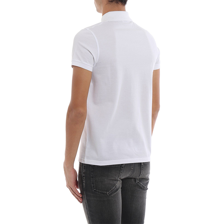 Lookbook 圣罗兰白色刺绣小标短袖POLO衫 554052YB2OC9000