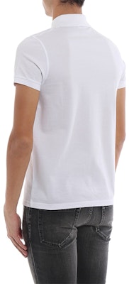 圣罗兰白色刺绣小标短袖POLO衫 554052YB2OC9000 Lookbook 圣罗兰白色刺绣小标短袖POLO衫 554052YB2OC9000